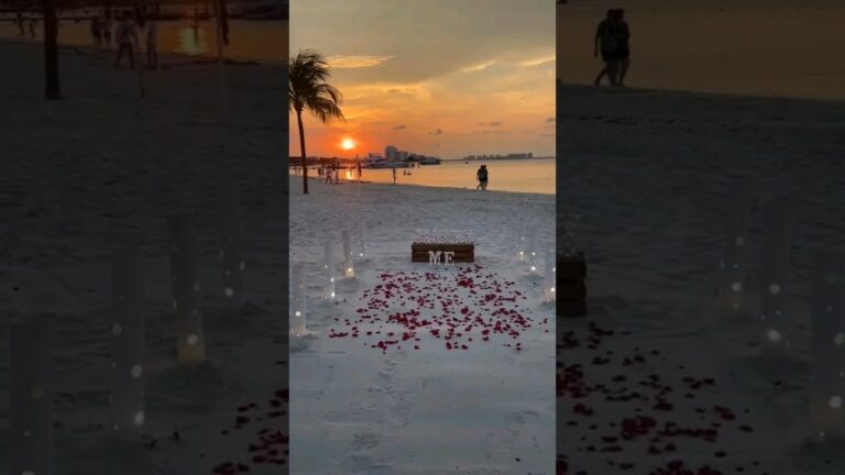 Read more about the article Sunset vibes #cancunproposal #proposalplanner #shesaidyes #marryme #marriageproposal