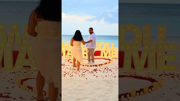 Read more about the article A magical proposal on this Cancun beach !